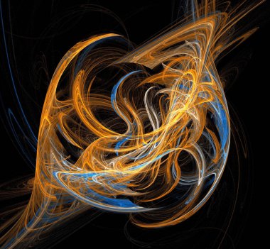 Dijital fraktal resimlerinden birinin resmi