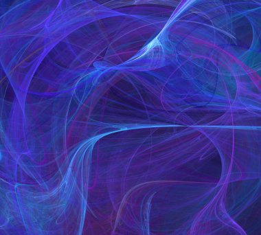 Siyah Renk Üzerine Bir Dijital Fraktal Resmi