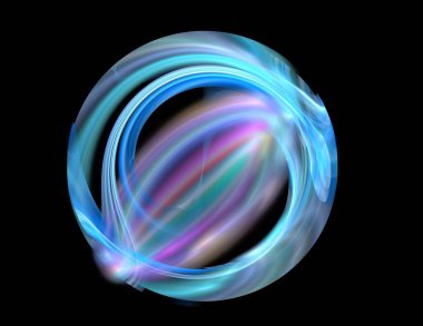 Siyah Renk Üzerine Bir Dijital Fraktal Resmi