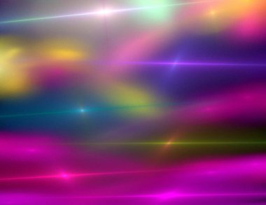 Siyah Renk Üzerine Bir Dijital Fraktal Resmi