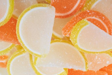 çok renkli meyve jölesi