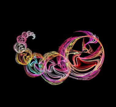 Dijital fraktal resimlerinden birinin resmi