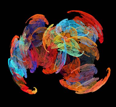 Dijital fraktal resimlerinden birinin resmi