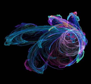 Dijital fraktal resimlerinden birinin resmi