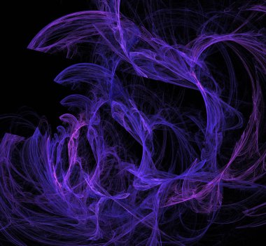 Dijital fraktal resimlerinden birinin resmi