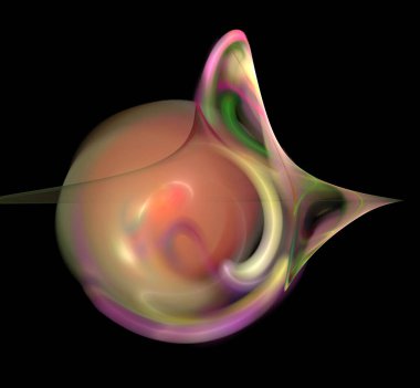 Dijital fraktal resimlerinden birinin resmi