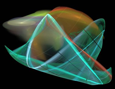 Siyah Renk Üzerine Bir Dijital Fraktal Resmi