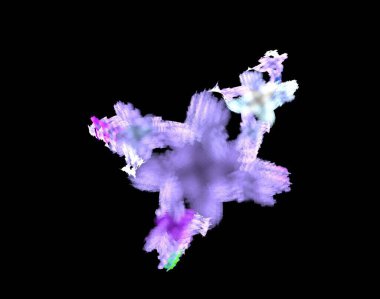 Siyah Renk Üzerine Bir Dijital Fraktal Resmi