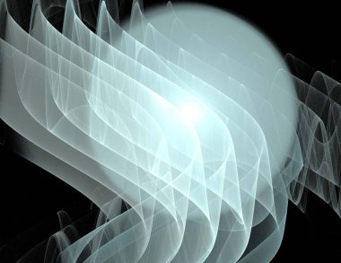 Siyah Renk Üzerine Bir Dijital Fraktal Resmi