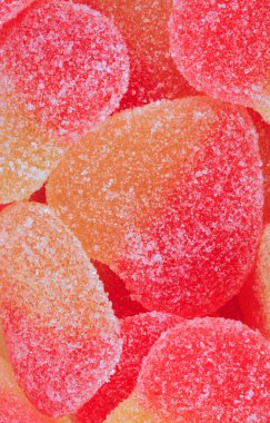 çok renkli meyve jölesi