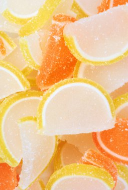 çok renkli meyve jölesi