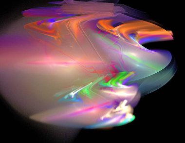 Siyah Renk Üzerine Bir Dijital Fraktal Resmi