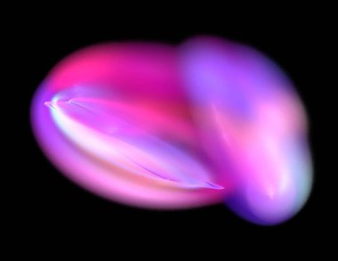 Siyah Renk Üzerine Bir Dijital Fraktal Resmi