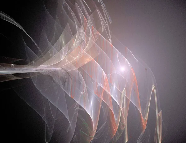 Siyah Renk Üzerine Bir Dijital Fraktal Resmi