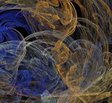 Dijital fraktal resimlerinden birinin resmi