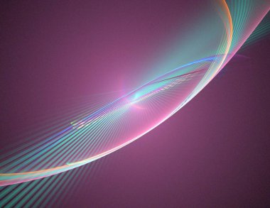 Siyah Renk Üzerine Bir Dijital Fraktal Resmi