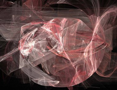 Siyah Renk Üzerine Bir Dijital Fraktal Resmi