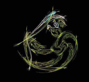 Dijital fraktal resimlerinden birinin resmi