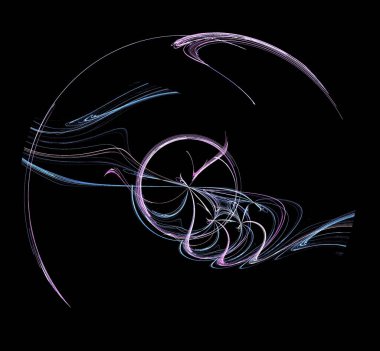 Dijital fraktal resimlerinden birinin resmi