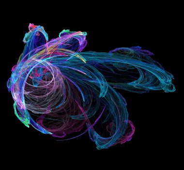 Dijital fraktal resimlerinden birinin resmi