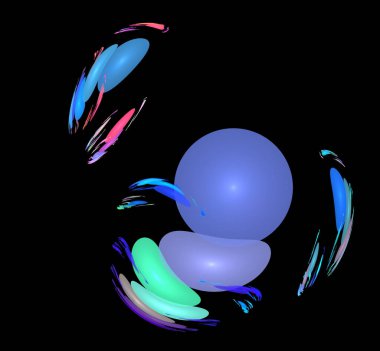 Dijital fraktal resimlerinden birinin resmi