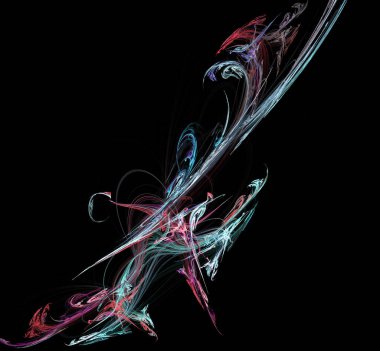 Dijital fraktal resimlerinden birinin resmi