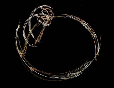 Siyah Renk Üzerine Bir Dijital Fraktal Resmi