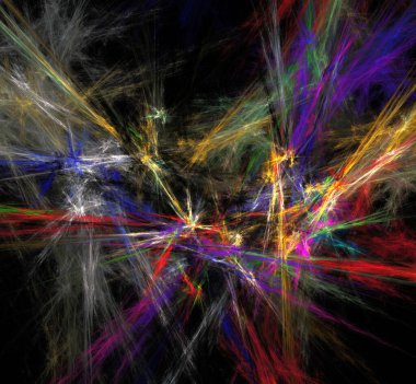 Dijital fraktal resimlerinden birinin resmi