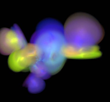 Dijital fraktal resimlerinden birinin resmi