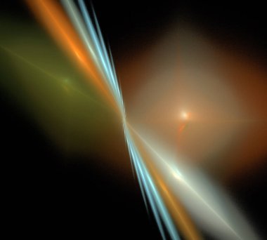 Siyah Renk Üzerine Bir Dijital Fraktal Resmi