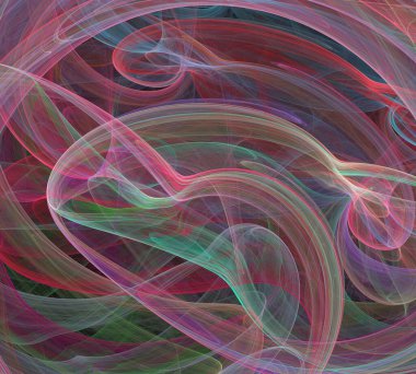 Siyah Renk Üzerine Bir Dijital Fraktal Resmi