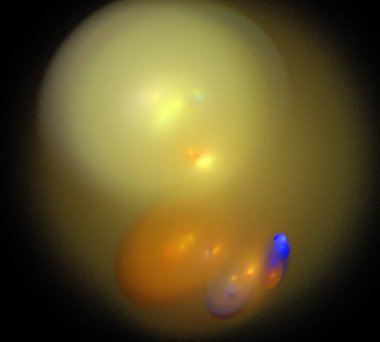 Siyah Renk Üzerine Bir Dijital Fraktal Resmi