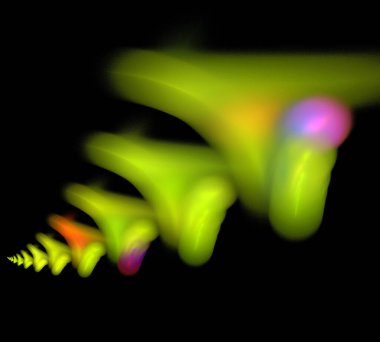 Siyah Renk Üzerine Bir Dijital Fraktal Resmi