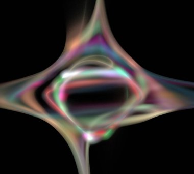 Siyah Renk Üzerine Bir Dijital Fraktal Resmi