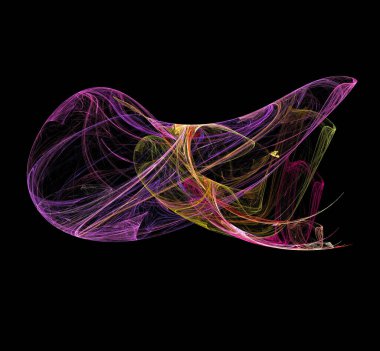 Dijital fraktal resimlerinden birinin resmi