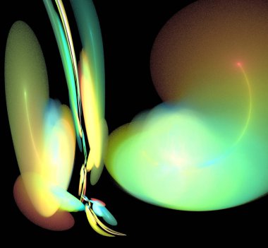 Dijital fraktal resimlerinden birinin resmi