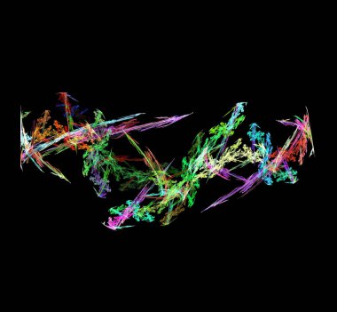 Dijital fraktal resimlerinden birinin resmi