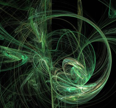 Dijital fraktal resimlerinden birinin resmi