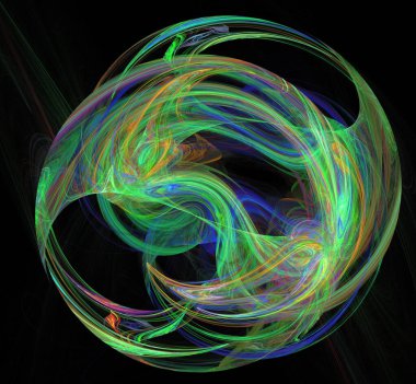 Dijital fraktal resimlerinden birinin resmi