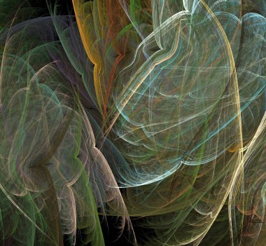 Dijital fraktal resimlerinden birinin resmi