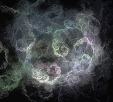 Siyah Renk Üzerine Bir Dijital Fraktal Resmi