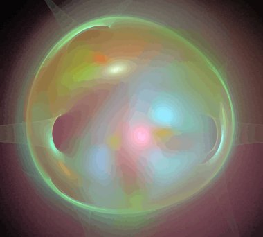 Siyah Renk Üzerine Bir Dijital Fraktal Resmi