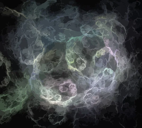 Siyah Renk Üzerine Bir Dijital Fraktal Resmi