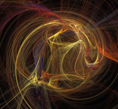 Dijital fraktal resimlerinden birinin resmi