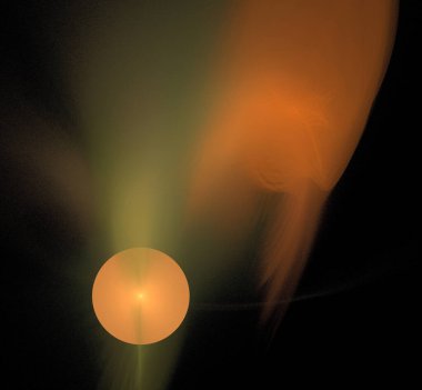 Dijital fraktal resimlerinden birinin resmi