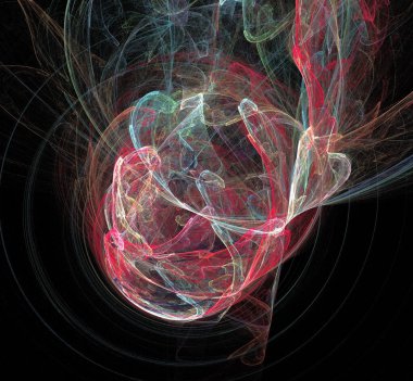 Dijital fraktal resimlerinden birinin resmi