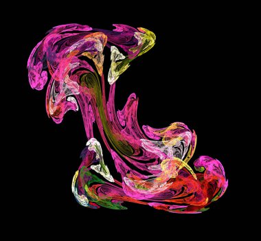 Dijital fraktal resimlerinden birinin resmi