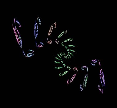 Dijital fraktal resimlerinden birinin resmi