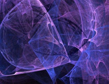 Siyah Renk Üzerine Bir Dijital Fraktal Resmi