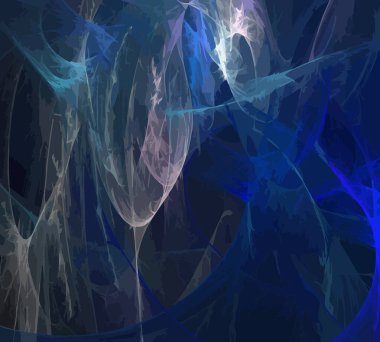 Siyah Renk Üzerine Bir Dijital Fraktal Resmi